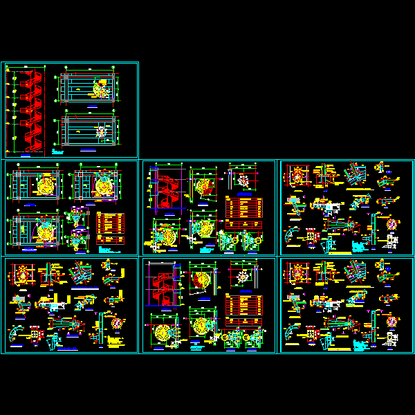 旋转楼梯结构CAD图纸 - 1