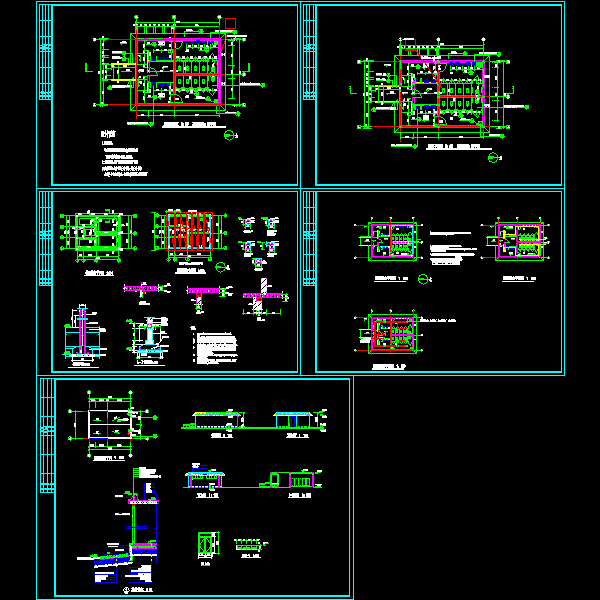 闹市区公厕砌体结构CAD施工方案图纸(民用建筑设计) - 1