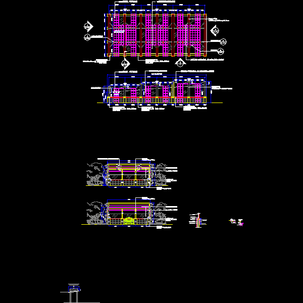 玻璃棚架施工大样 - 1