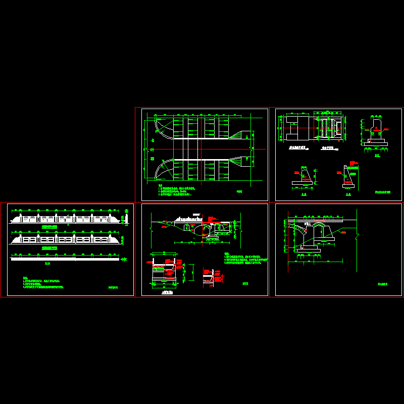 石拱桥CAD施工图纸 - 1