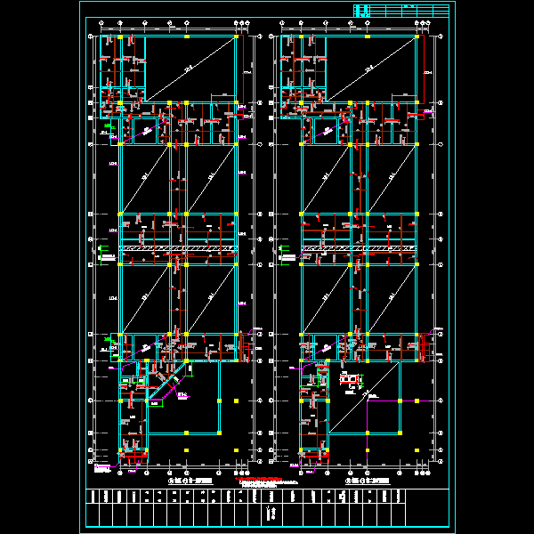 4层实验楼结构设计CAD施工图纸 - 1