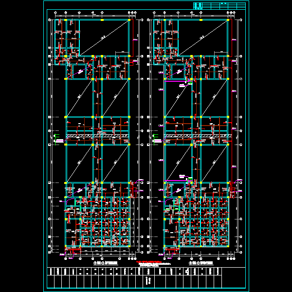 4层实验楼结构设计CAD施工图纸 - 3