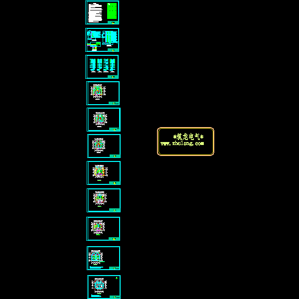 6层住宅楼电气CAD施工图纸 - 1