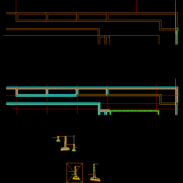 小区游泳区景观设计CAD施工图纸(结构平面) - 5