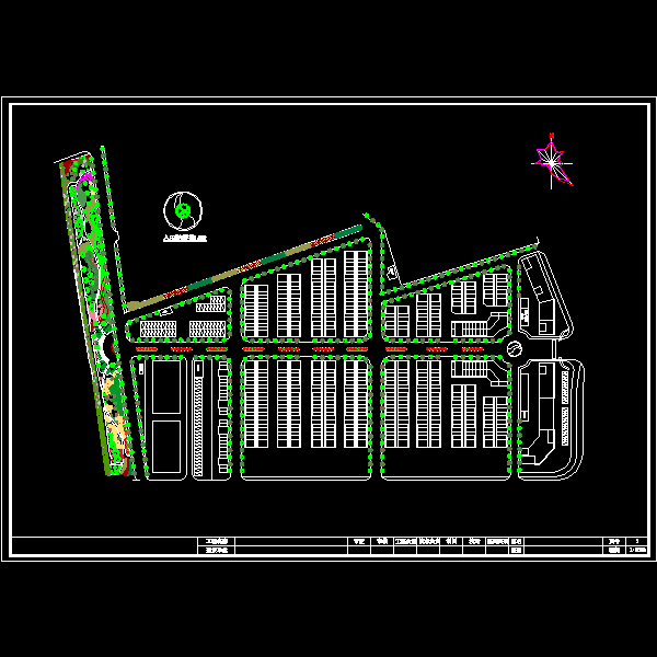 河道绿化工程施工方案图（11页CAD图纸） - 1