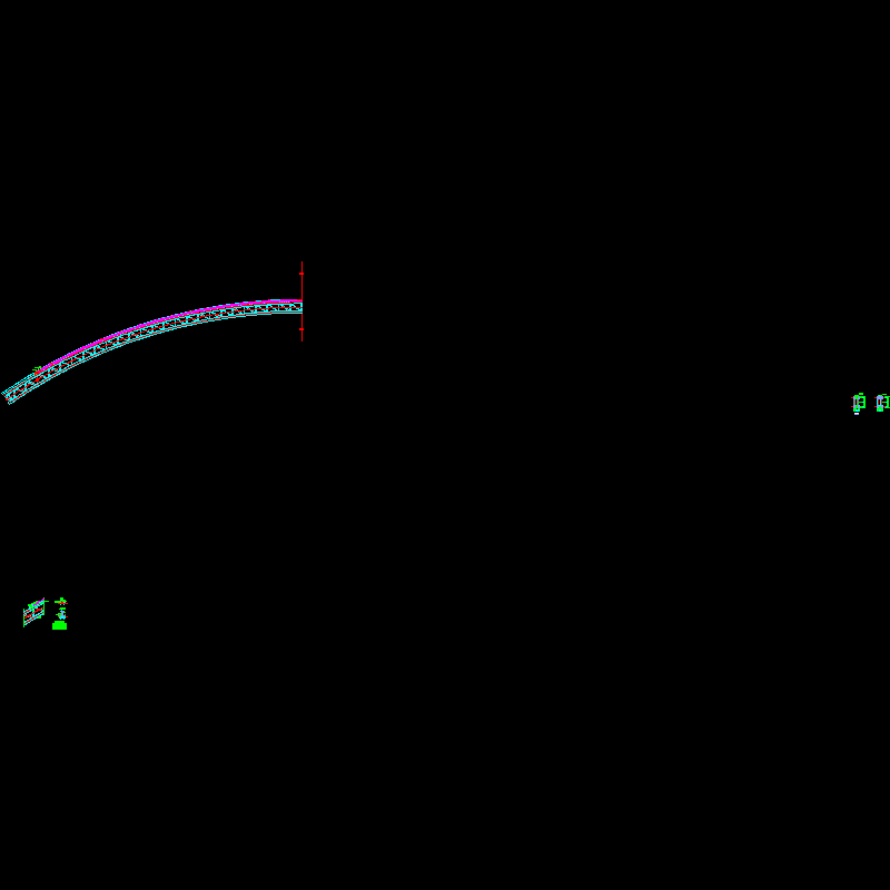 杭新景高速公路拱肋式大桥钢梯节点CAD详图纸设计 - 1