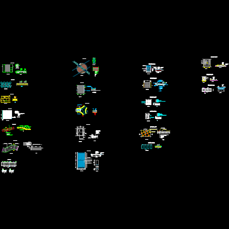 常见园路铺装CAD施工图纸20例 - 1