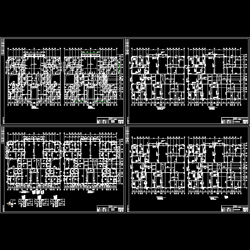16层框剪小高层住宅结构CAD图纸 - 4