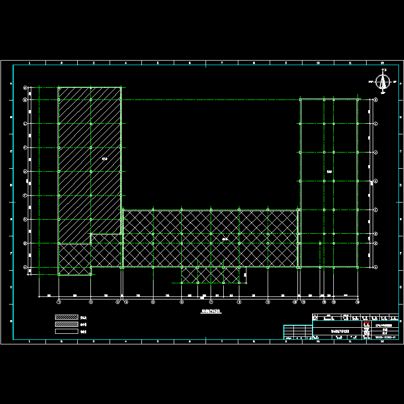 2层化工公司综合楼建筑结构CAD施工图纸 - 3