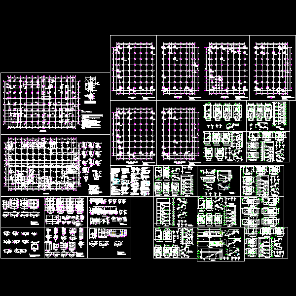 4层大型超市框架结构设计CAD施工图纸 - 1