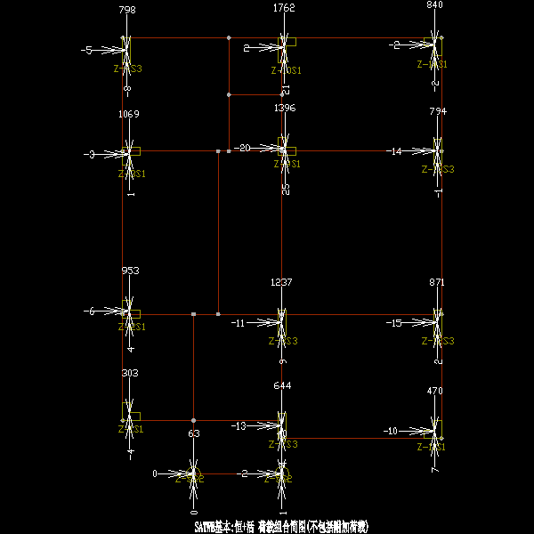 框架别墅结构设计CAD图纸 - 2