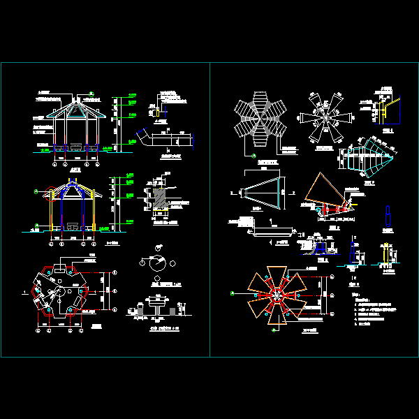 特色玻璃亭施工详细设计CAD图纸(节点大样图) - 1
