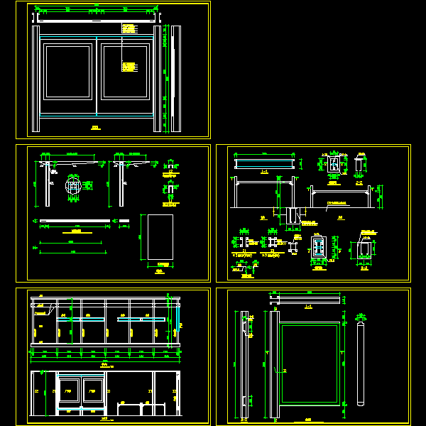 公交车站结构节点构造详细设计CAD图纸 - 1