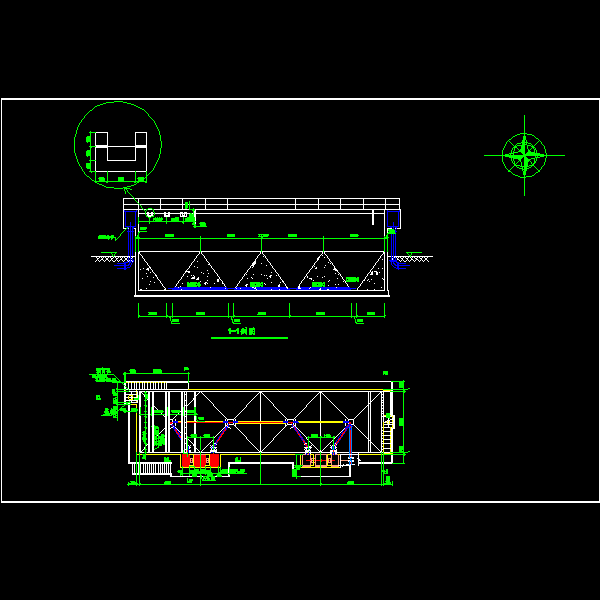 沉淀池CAD施工方案图纸 - 1