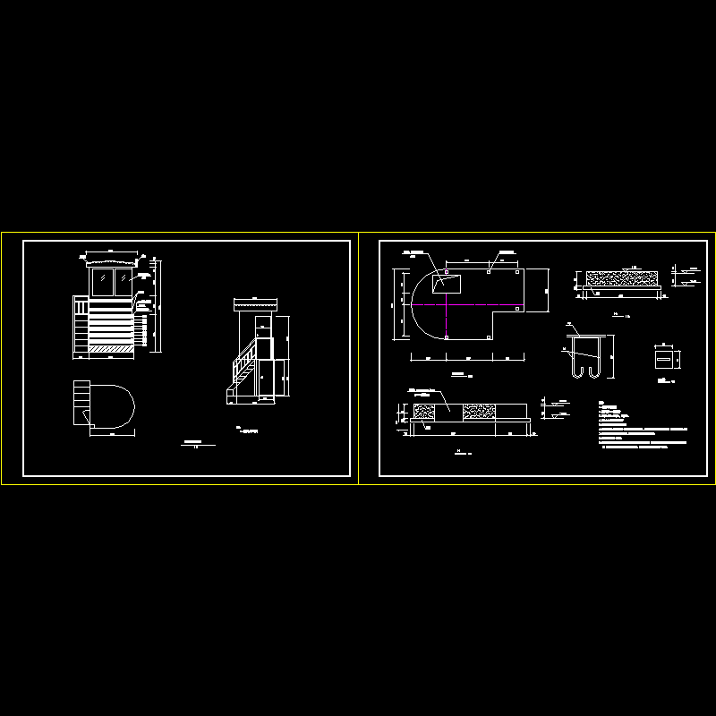 市政道路交通岗亭设计CAD大样图 - 1
