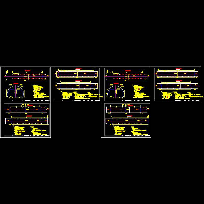 双线分离式隧道右线照明节点CAD详图纸设计 - 1