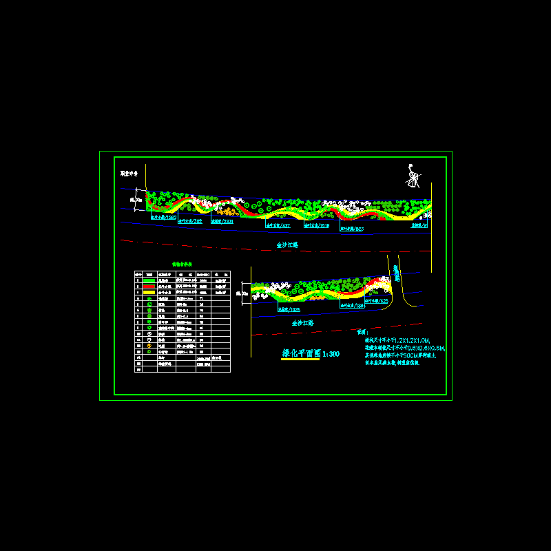 城市道路灌木和地被配置CAD图纸 - 1