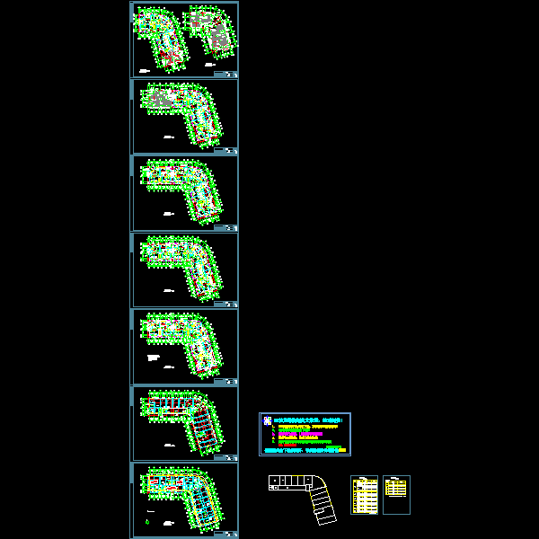 6层公寓楼建筑结构CAD施工大样图 - 3