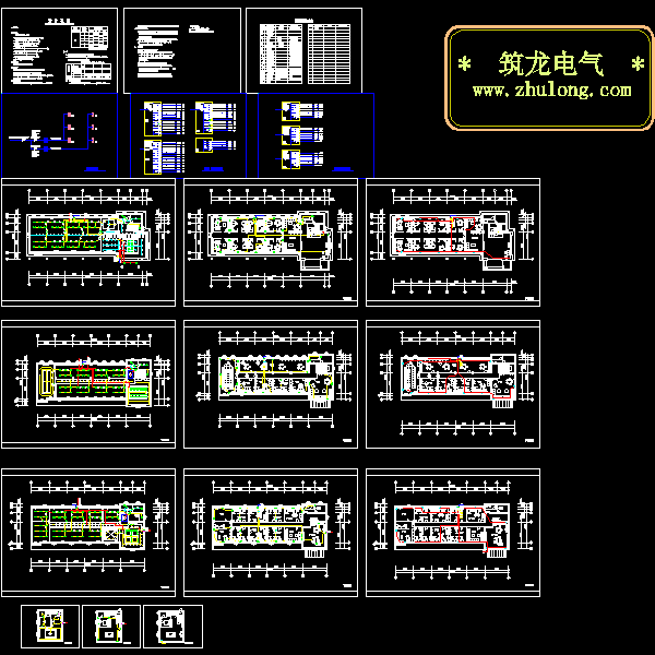 3层办公楼电气CAD图纸(综合布线系统) - 1