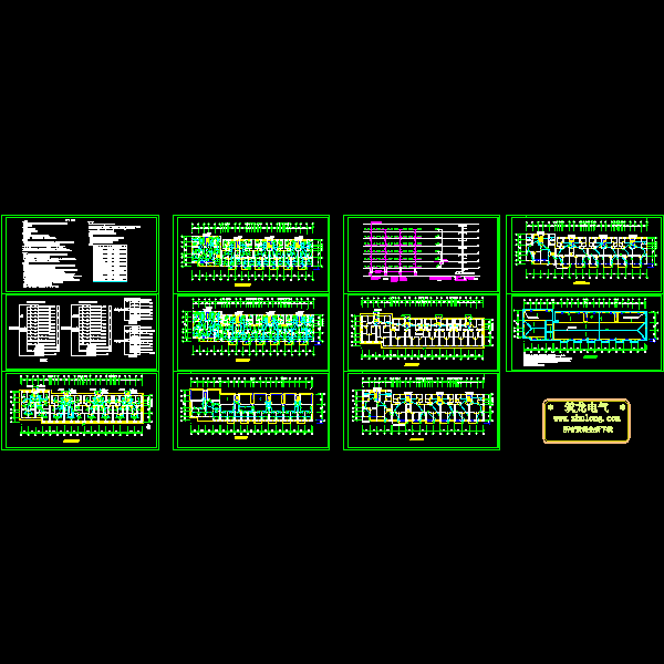 6层住宅楼电气CAD施工图纸(半地下室) - 1