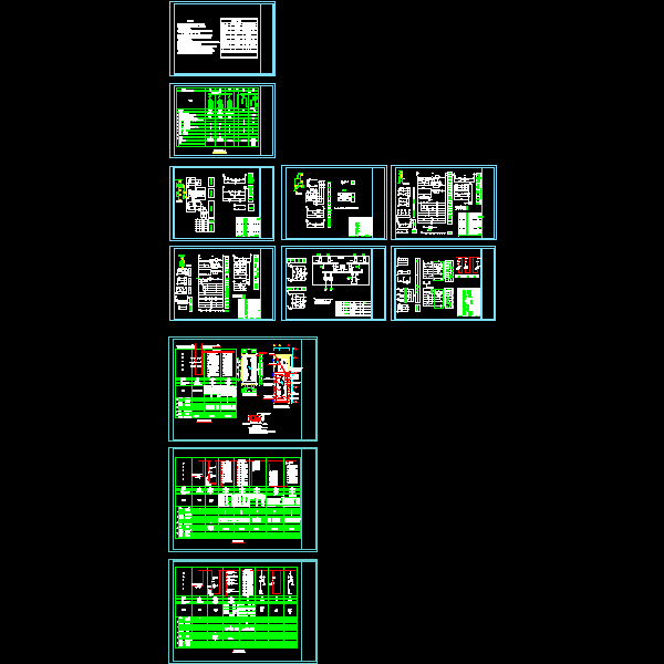 框架结构娱乐城电气施工CAD图纸（变配电房及配电,消防报警系统CAD图纸） - 1