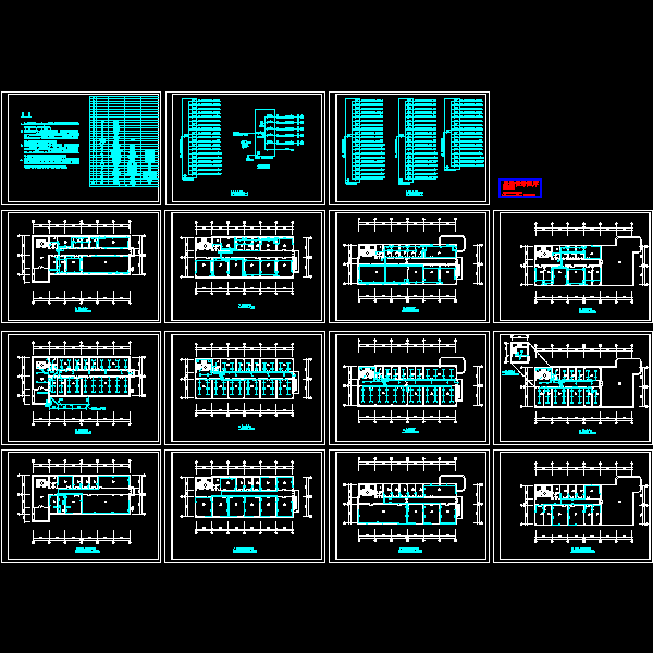 办公楼强弱电电气CAD施工图纸 - 1