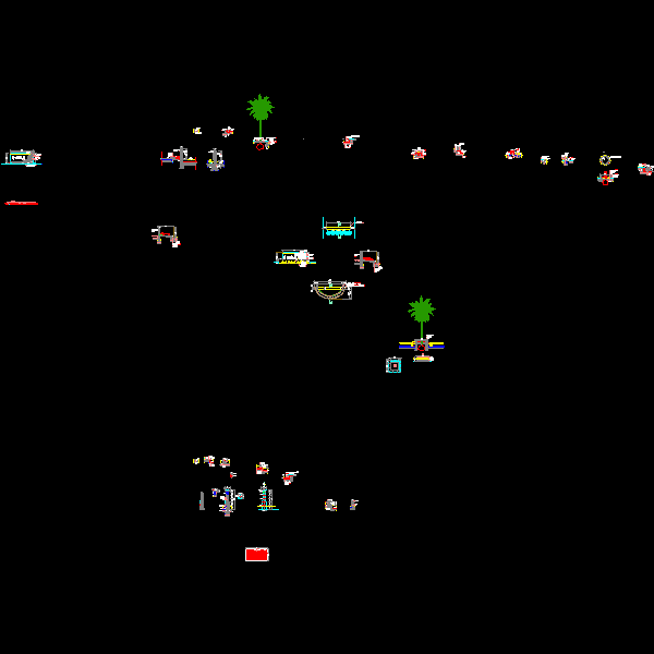 小区入口设施CAD施工方案图纸(树池做法) - 1