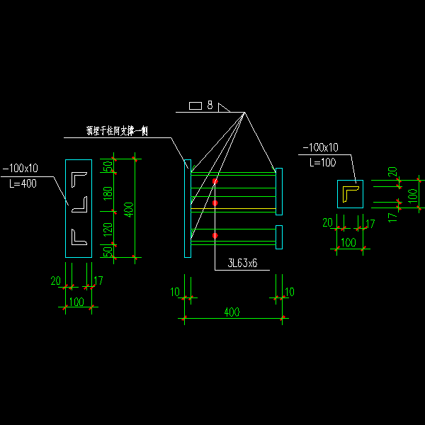 锚栓节点构造详细设计CAD图纸(9) - 1