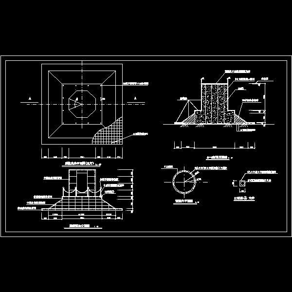 雕塑底座CAD施工图纸 - 1