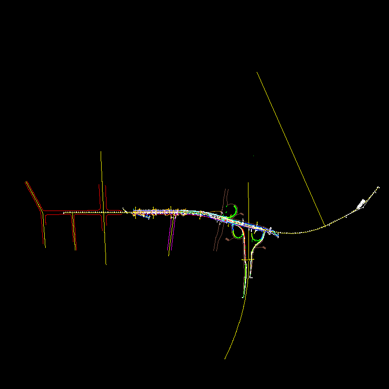 立交及连接线工程管线综合平面设计CAD图纸 - 1