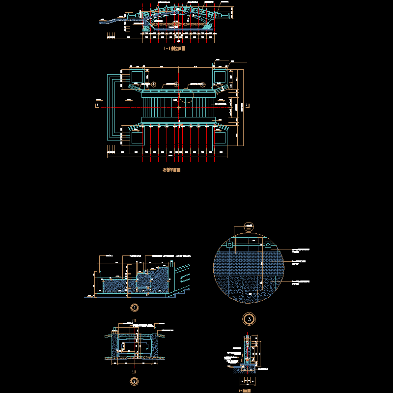特色石桥景观设计CAD详图纸 - 1