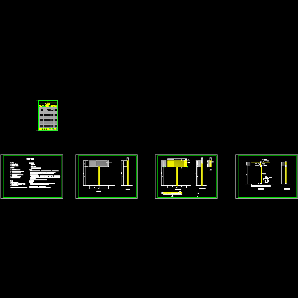 广告牌构设计CAD图纸 - 1