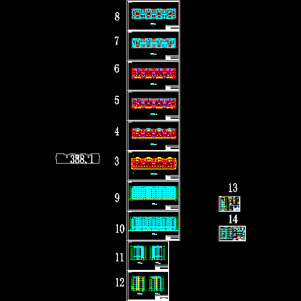 5层度假区1#住宅建筑结构CAD施工图纸 - 2