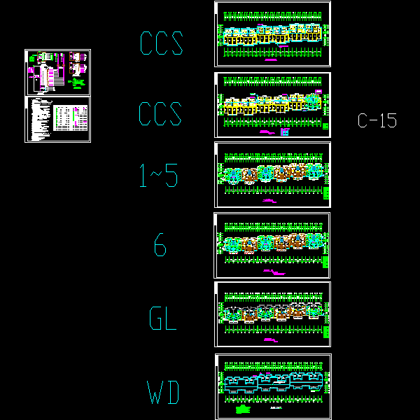 6层住宅楼强电CAD施工图纸(供配电系统) - 1