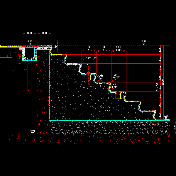 小区泳池CAD施工方案图纸 - 4