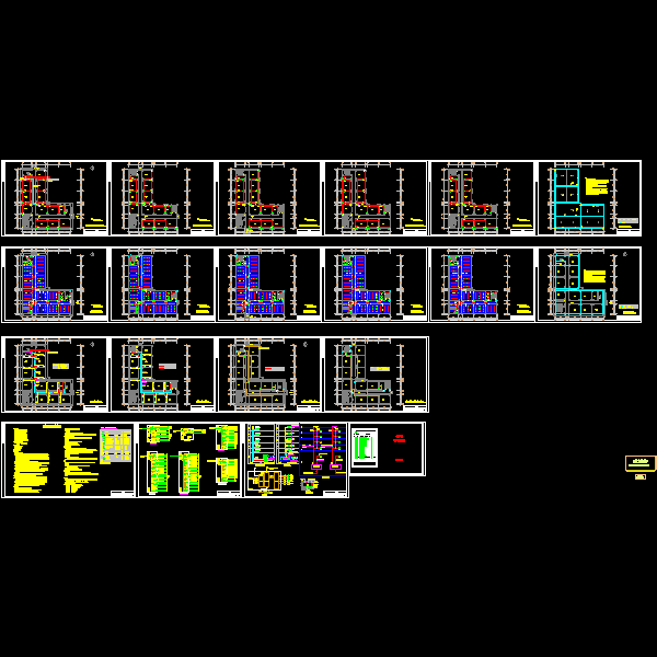 中学教学楼强弱电CAD施工图纸19张 - 1