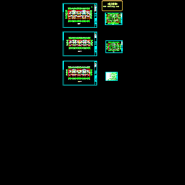 6层公寓空调设计CAD图纸用图纸(建筑面积) - 1