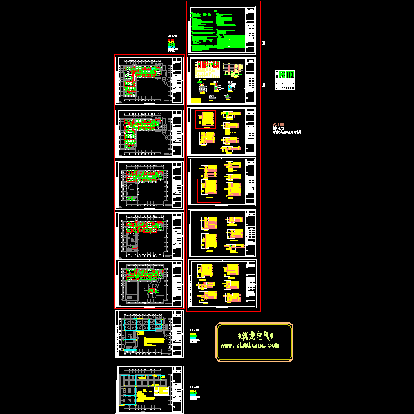 5层综合楼强电系统电气CAD施工图纸() - 1