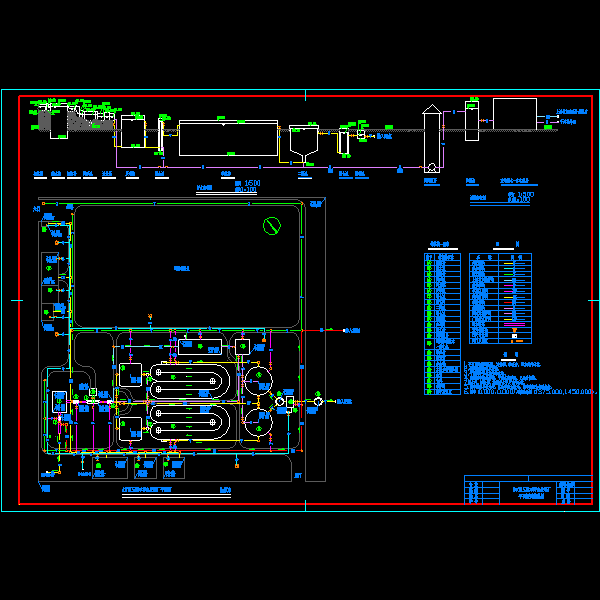 A市污水处理厂简洁CAD施工图纸 - 1
