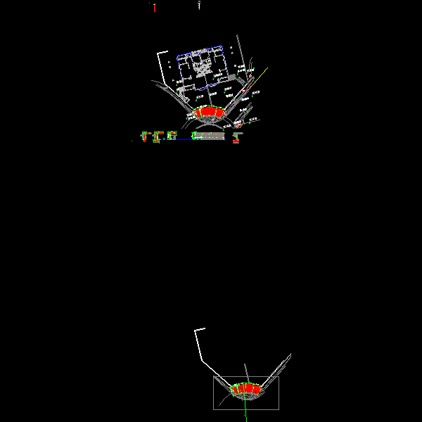 特色弧形廊架设计CAD详图纸（钢筋混凝土结构） - 1