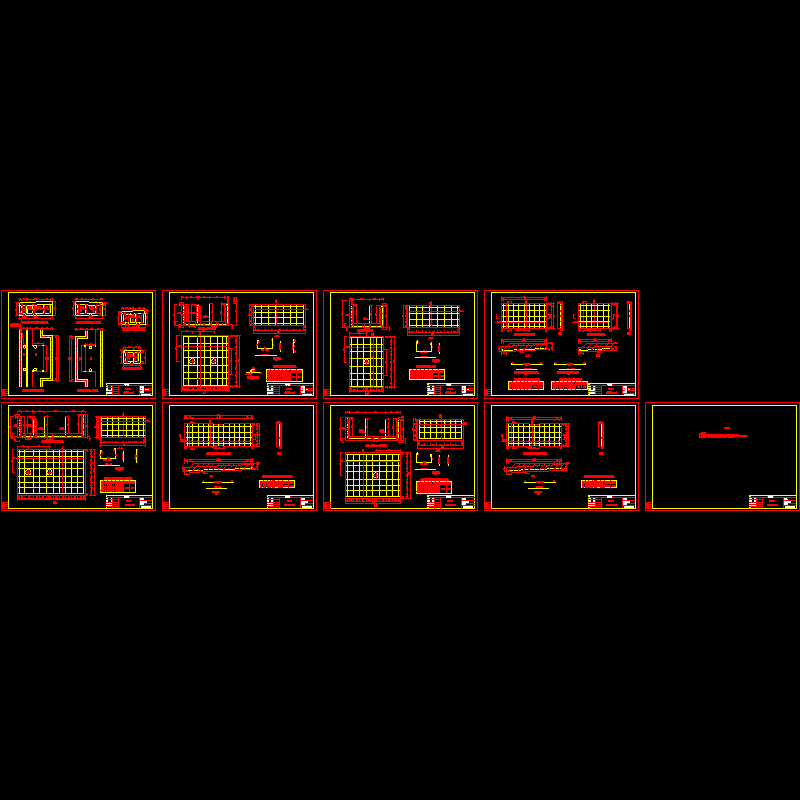 铁路路基电缆槽设计通用CAD图纸8张（说明配筋大样） - 1
