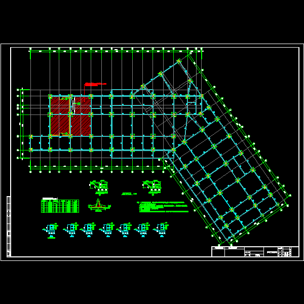 2层框架汽车客运站结构设计CAD施工图纸 - 3