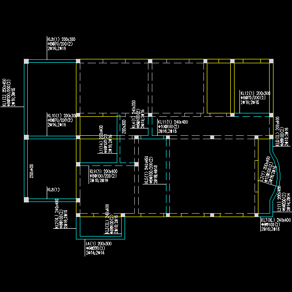 别墅建筑结构CAD施工图纸及PKPM计算模型 - 2
