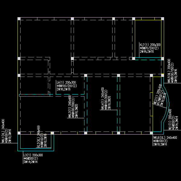 别墅建筑结构CAD施工图纸及PKPM计算模型 - 3