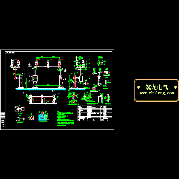 变电工程电力设备安装CAD图纸(隔离开关) - 3