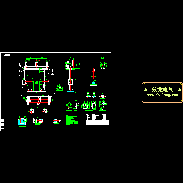 变电工程电力设备安装CAD图纸(隔离开关) - 4