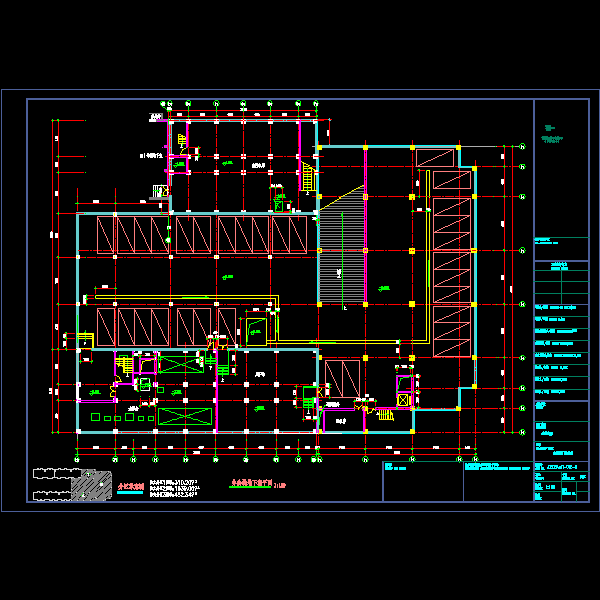市6层城区街坊旧区改造工程方案(地下室CAD平面图) - 1