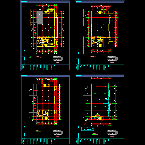 市6层城区街坊旧区改造工程方案(地下室CAD平面图) - 2