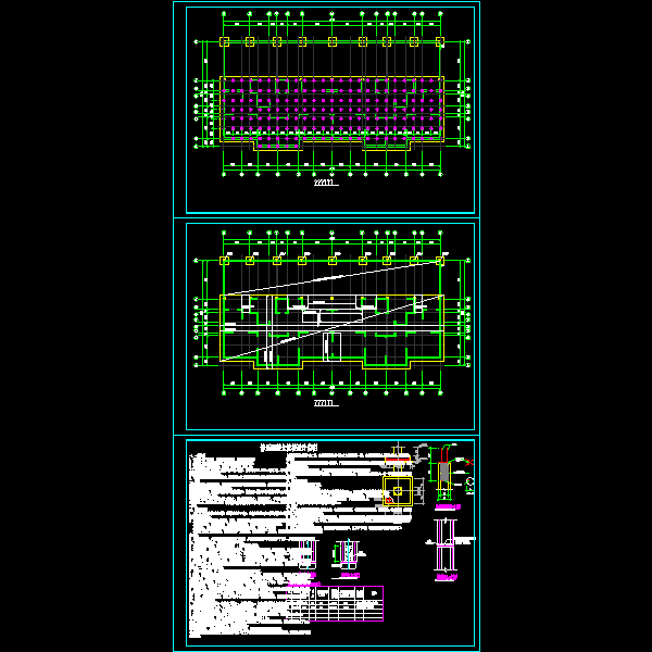 静压管桩加筏板节点构造详细设计CAD图纸(平面布置图) - 1