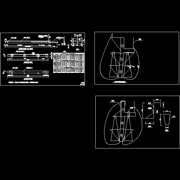 三脚架节点构造详细设计CAD图纸及材料明细表 - 1